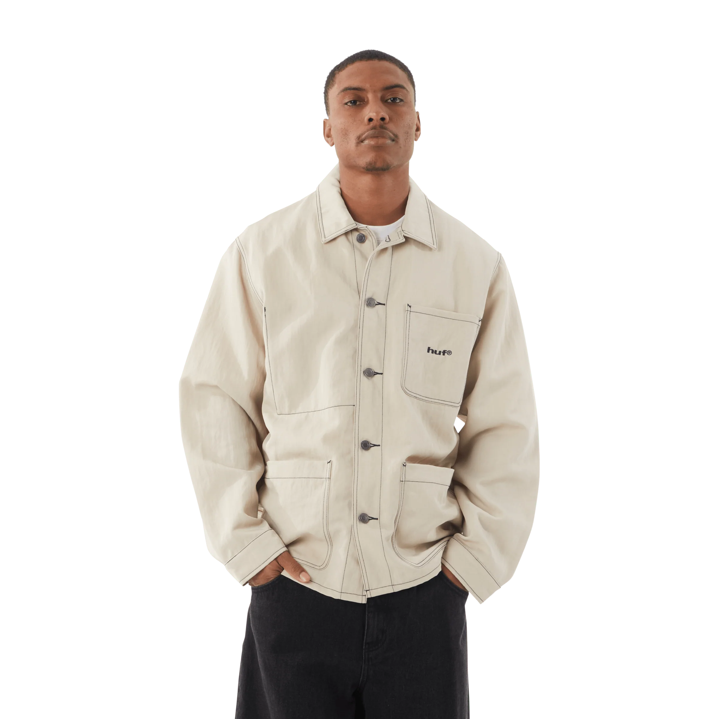 Contrast Nylon Chore Jacket - Image 10