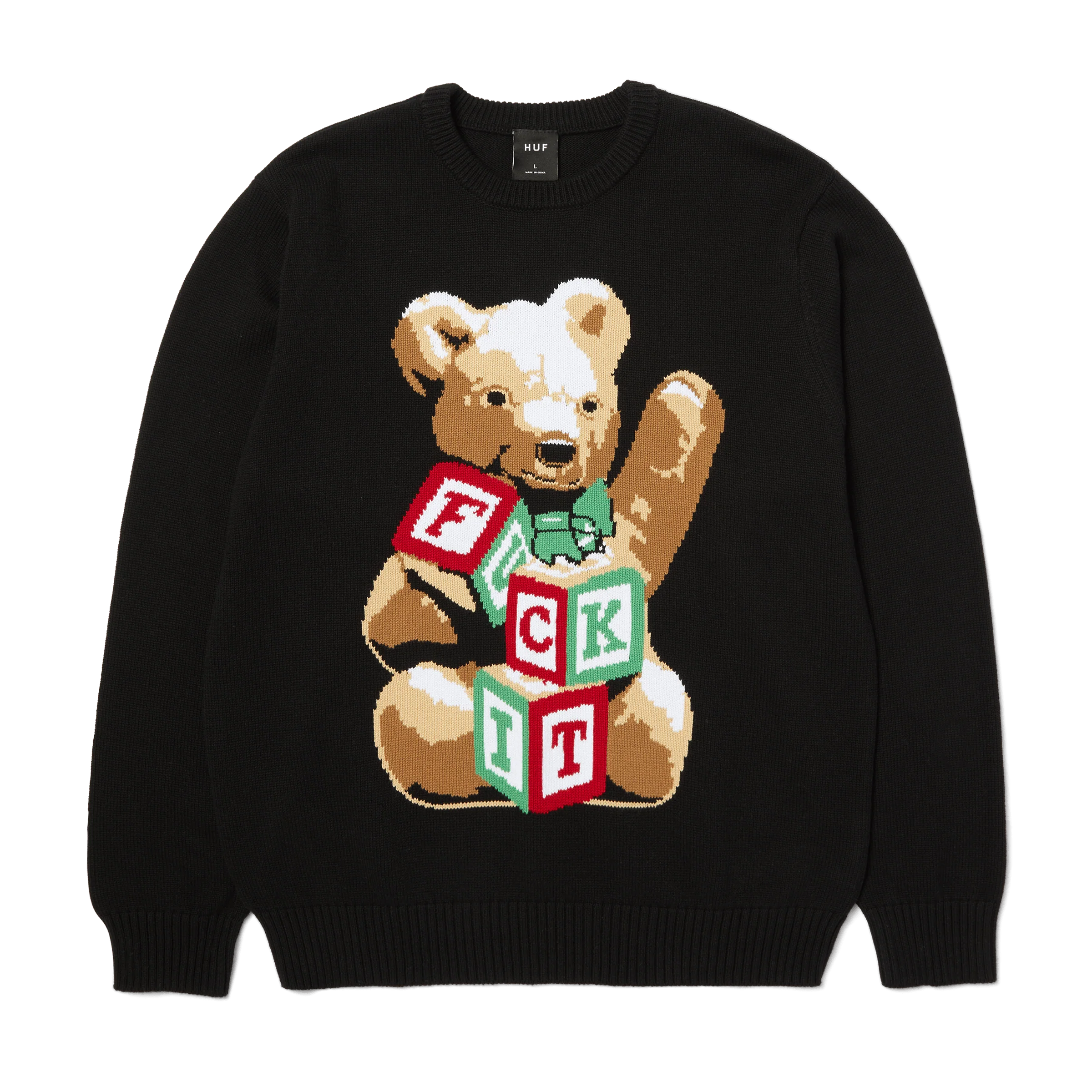 Gift Bear Intarsia Sweater