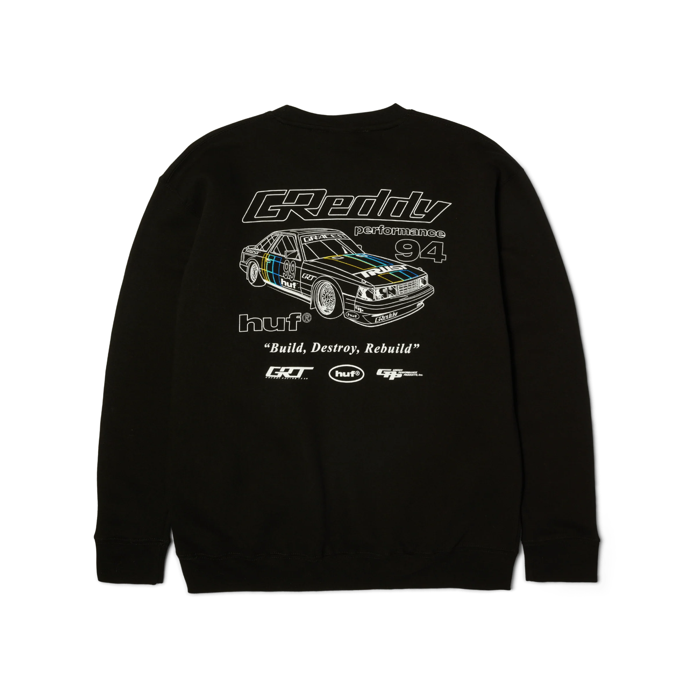 HUF x GReddy Retro Mod Crewneck Sweatshirt