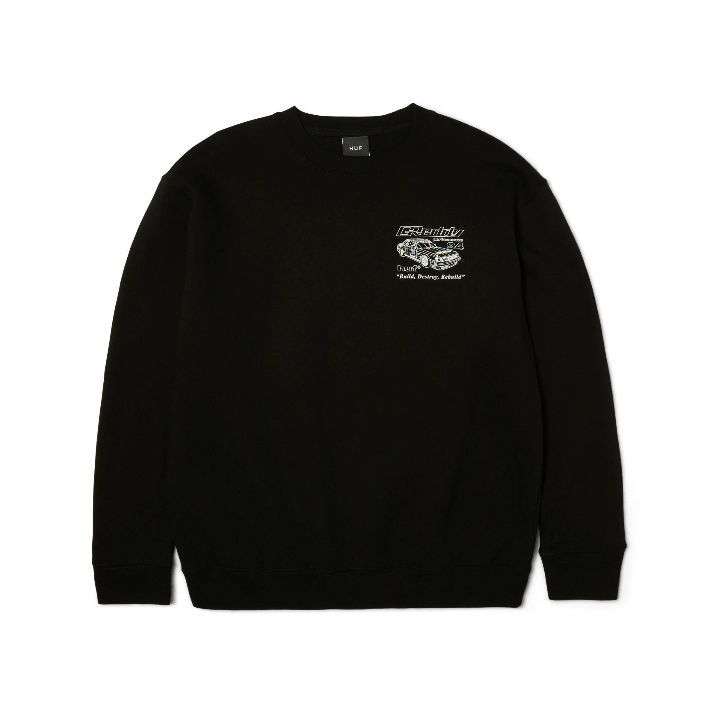 HUF x GReddy Retro Mod Crewneck Sweatshirt - Image 2