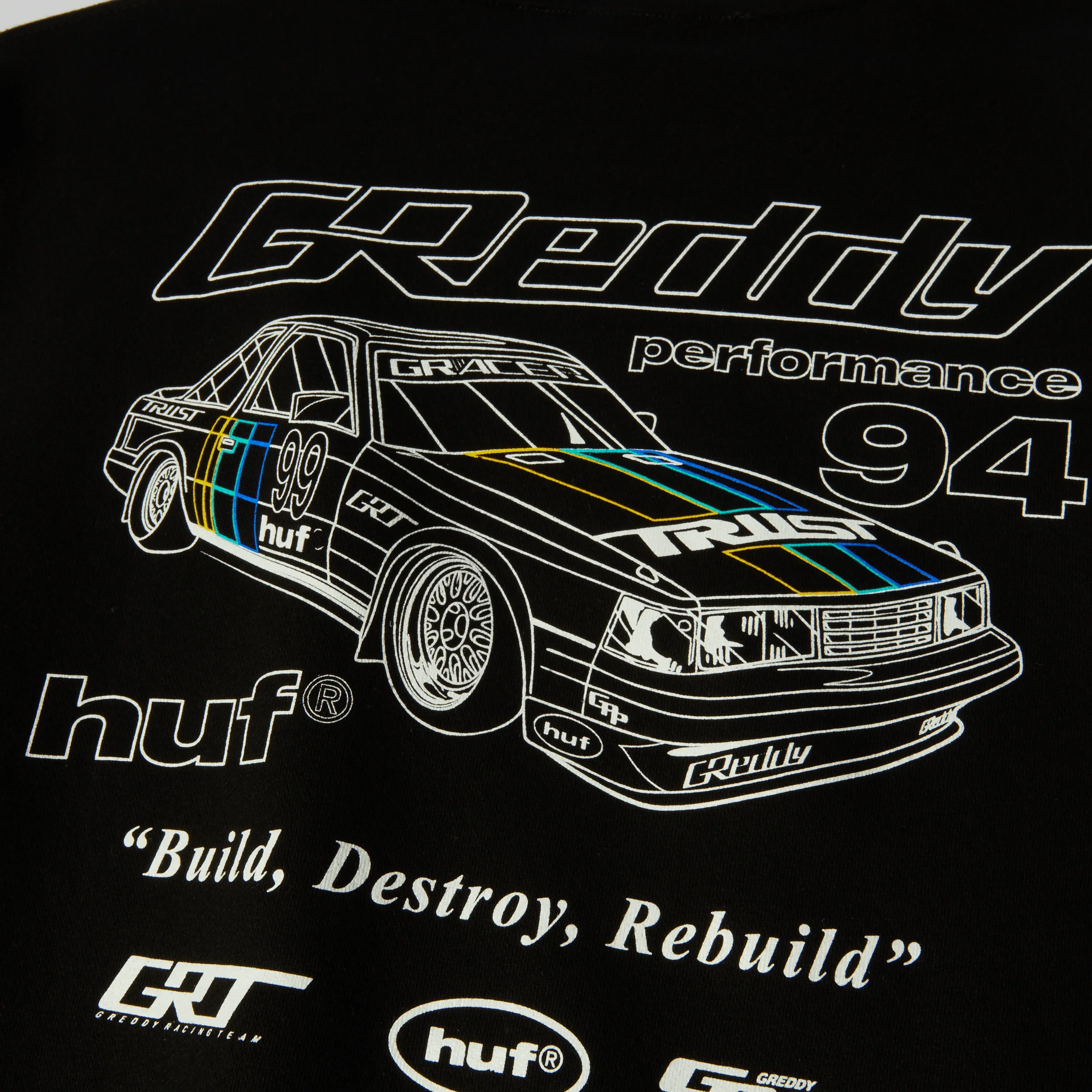 HUF x GReddy Retro Mod Crewneck Sweatshirt - Image 4