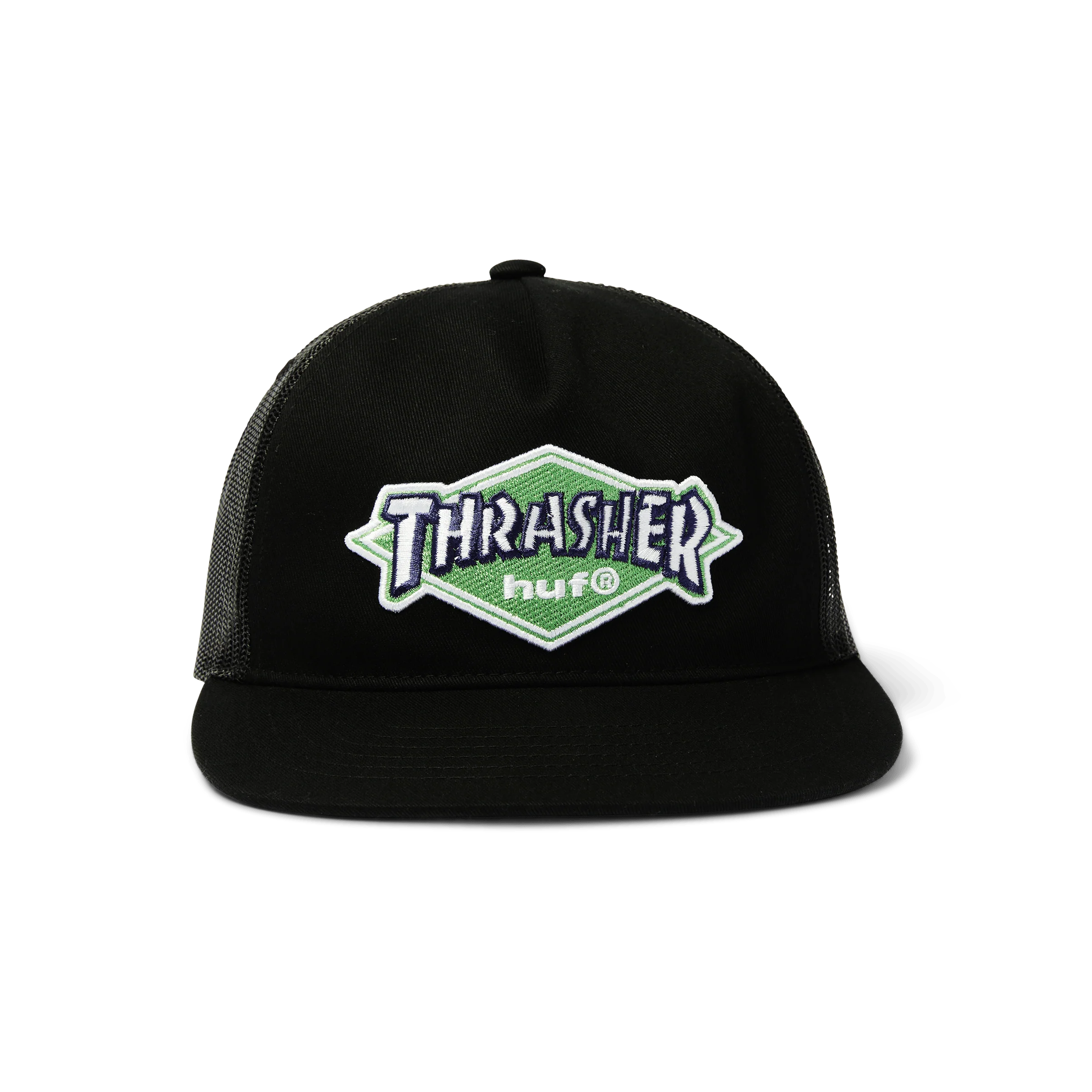 HUF x Thrasher Logo Twill Trucker Hat - Image 2