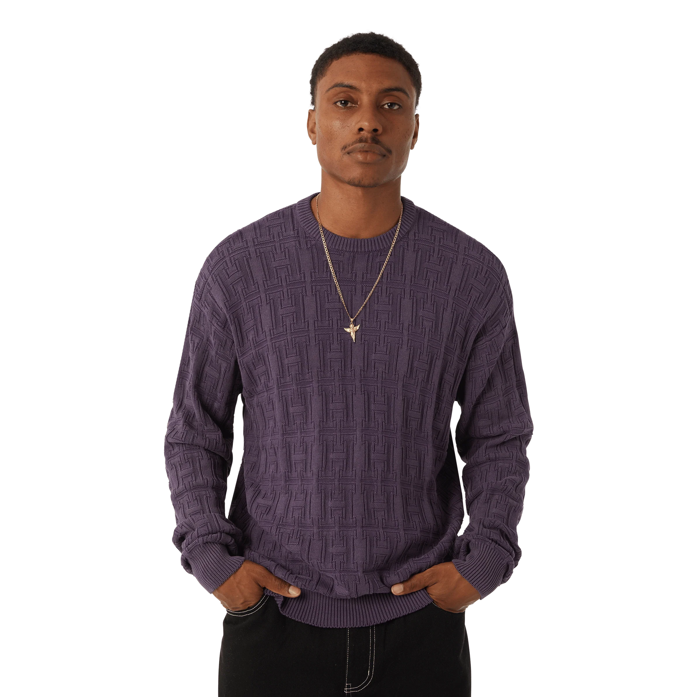 Interlaced Jacquard Overdyed Crew - Image 10