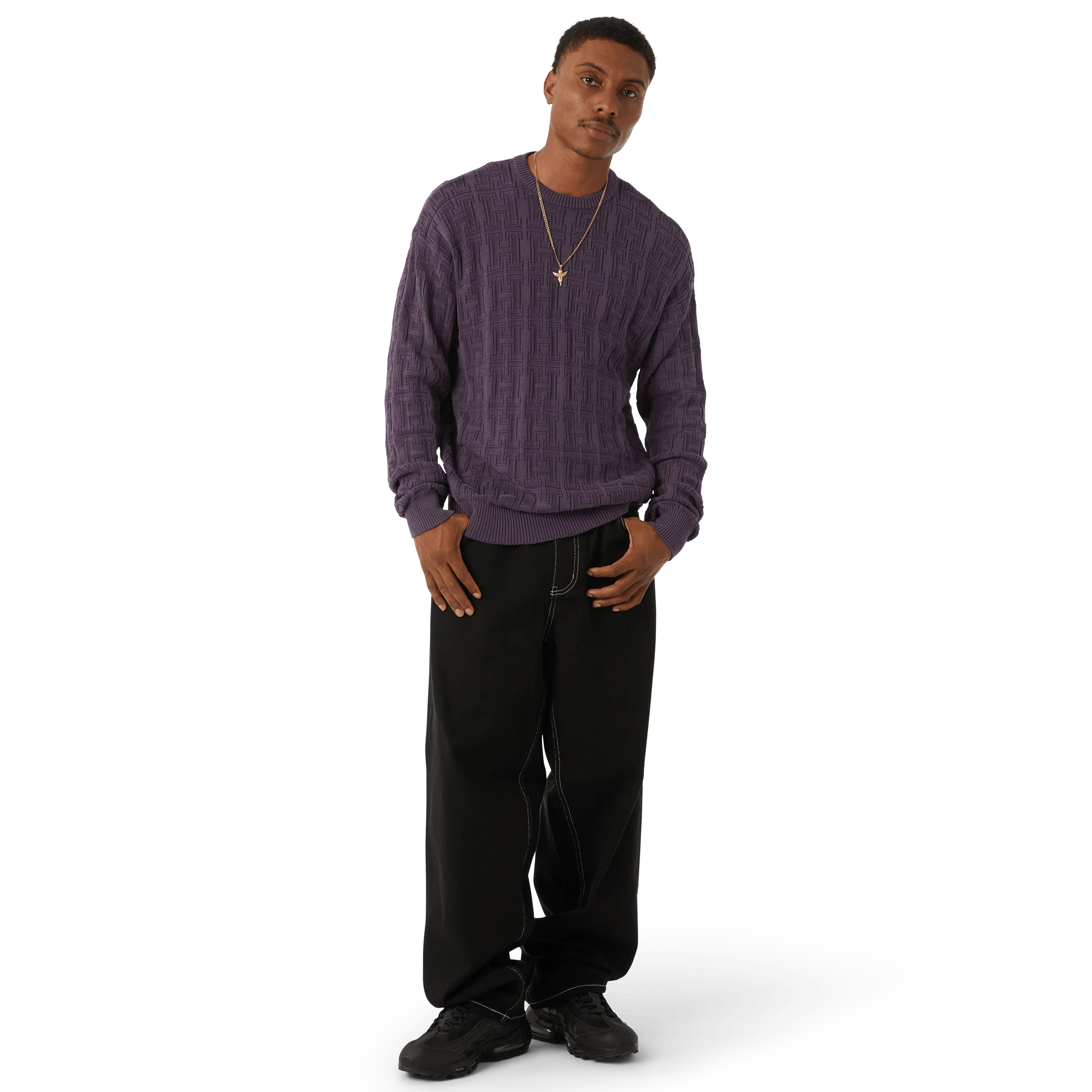 Interlaced Jacquard Overdyed Crew - Image 11