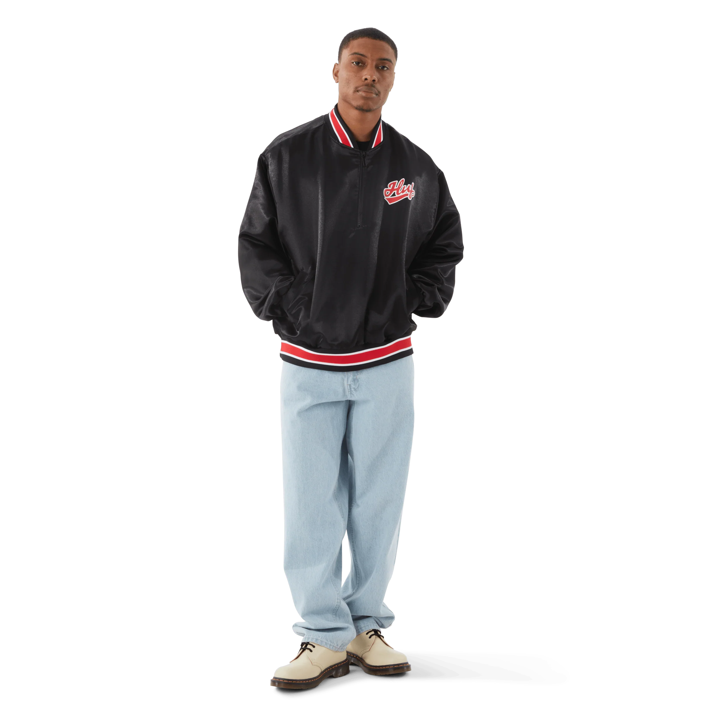 Pop Fly Satin Baseball Jacket - Image 4