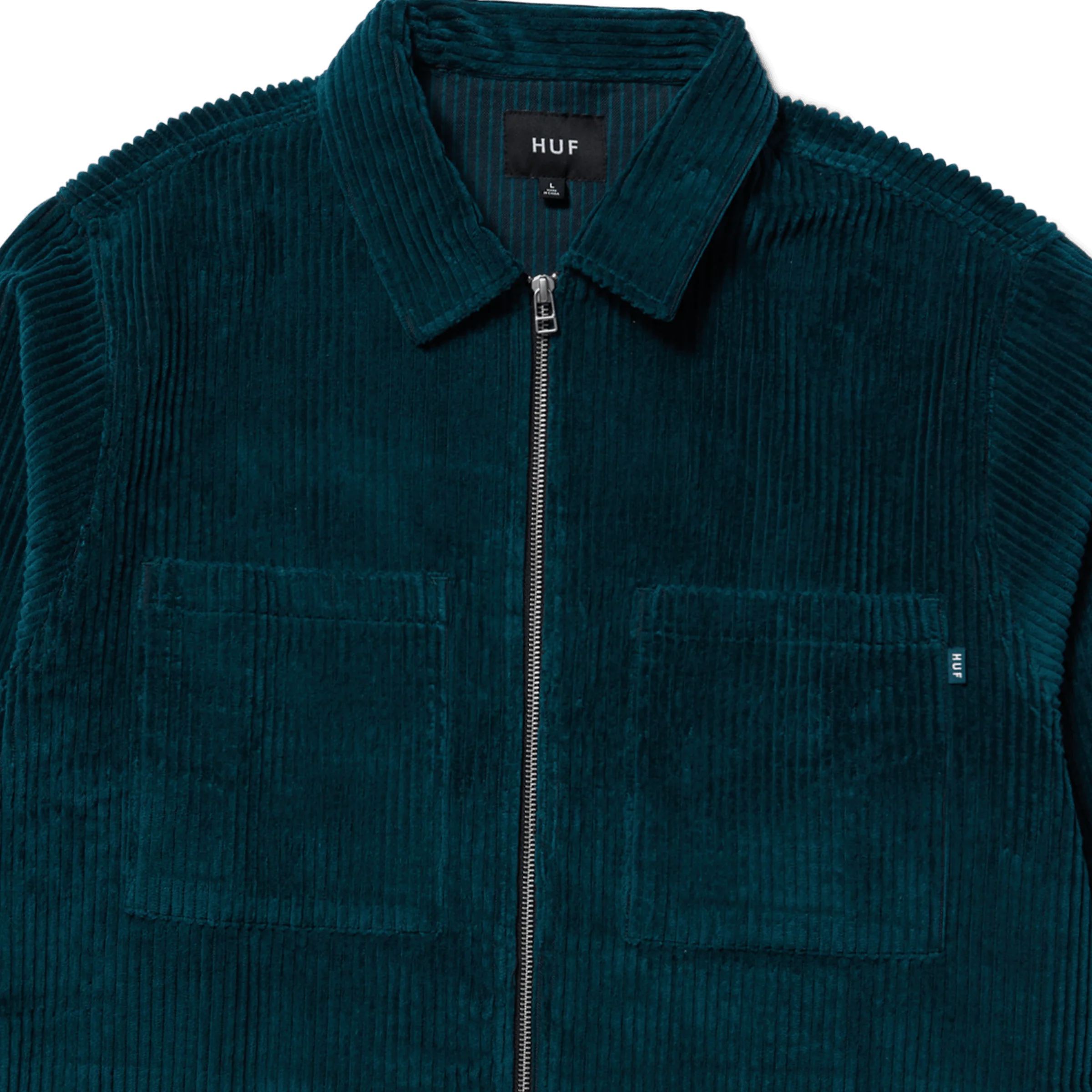 Two Tone Corduroy Zip Shacket - Image 10